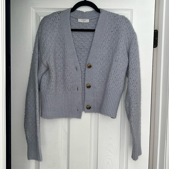 3/$40✨ Elodie Womens Pointelle Cropped Cardigan - Picture 1 of 4